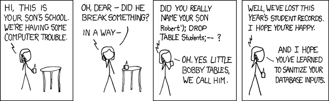 關于 SQL 注入問題的工作實例
