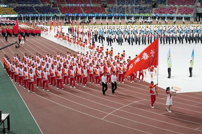 長春市第一屆運動會在長春新區奧體公園開幕